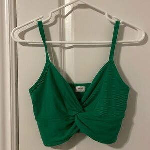 Aritzia Ribbed twist-front tank